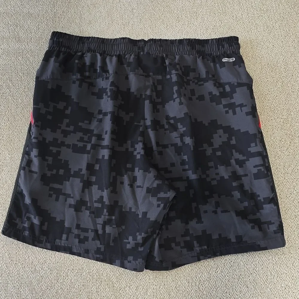 Spyder Dark Gray and Black Camo Activewear Athletic Shorts - Size Large